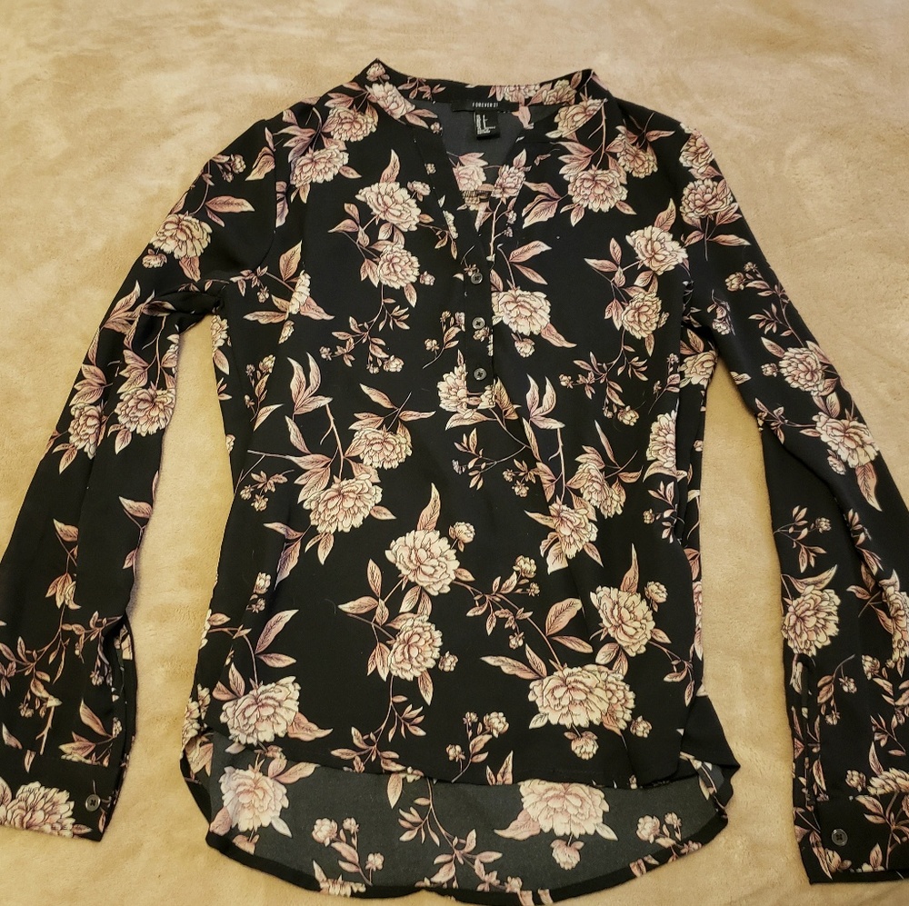 Long Sleeve Floral Shirt